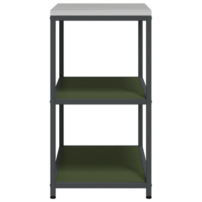 Keuken opslag plank met plank met opslag Olijfgroen 60 x 50 x 92 cm Staal