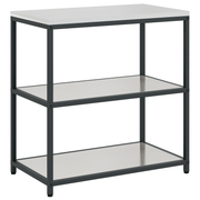 Keukenkast 60x50x92 cm roestvrijstaal zilver