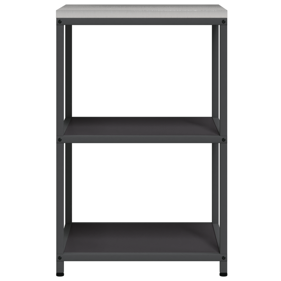 Keuken opslag plank met plank met opslag Zwart 60 x 50 x 92 cm Staal