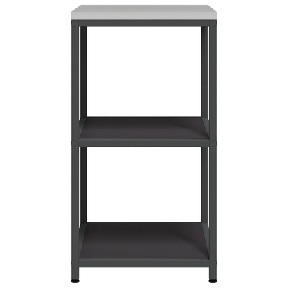Keuken opslag plank met plank met opslag Zwart 60 x 50 x 92 cm Staal