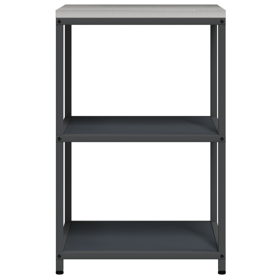 Keuken opslag plank met plank met opslag Antraciet 60 x 50 x 92 cm Staal