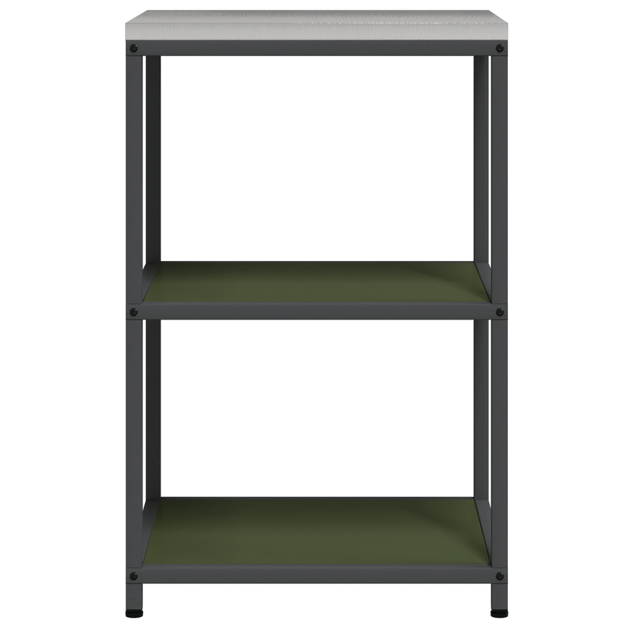 Keuken opslag plank met plank met opslag Olijfgroen 60 x 50 x 92 cm Staal