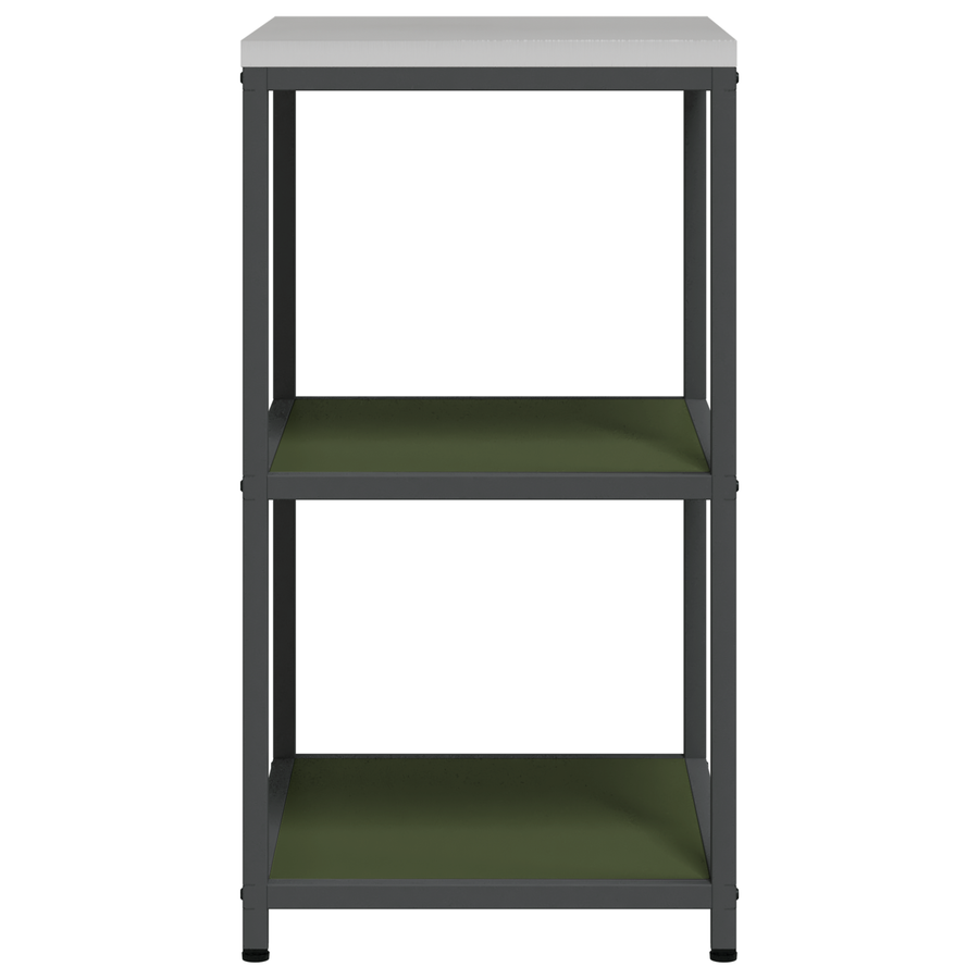 Keuken opslag plank met plank met opslag Olijfgroen 60 x 50 x 92 cm Staal