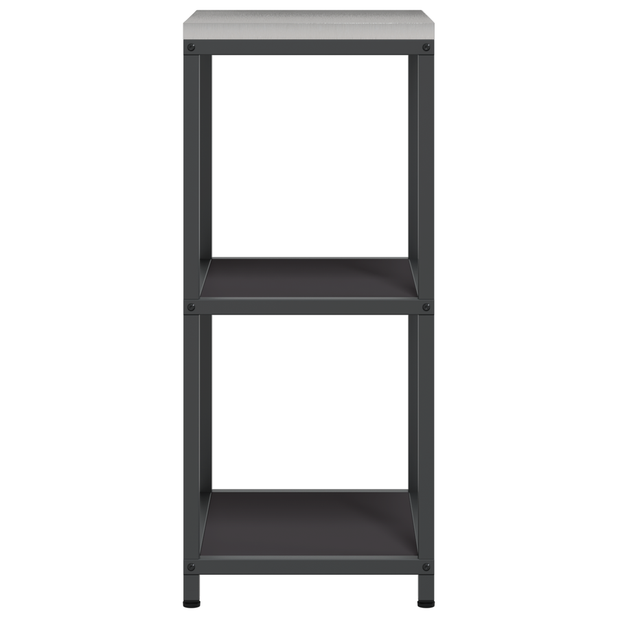 Keuken opslag plank met plank met opslag Zwart 60 x 50 x 92 cm Staal