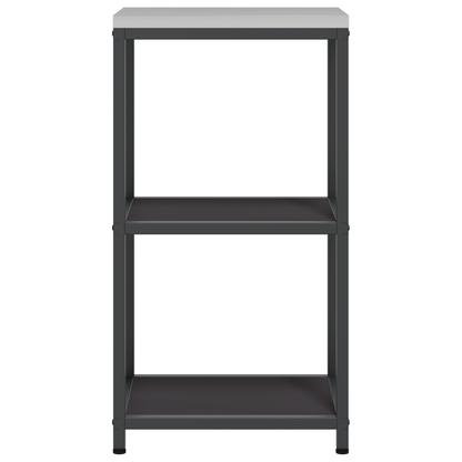 Keuken opslag plank met plank met opslag Zwart 60 x 50 x 92 cm Staal