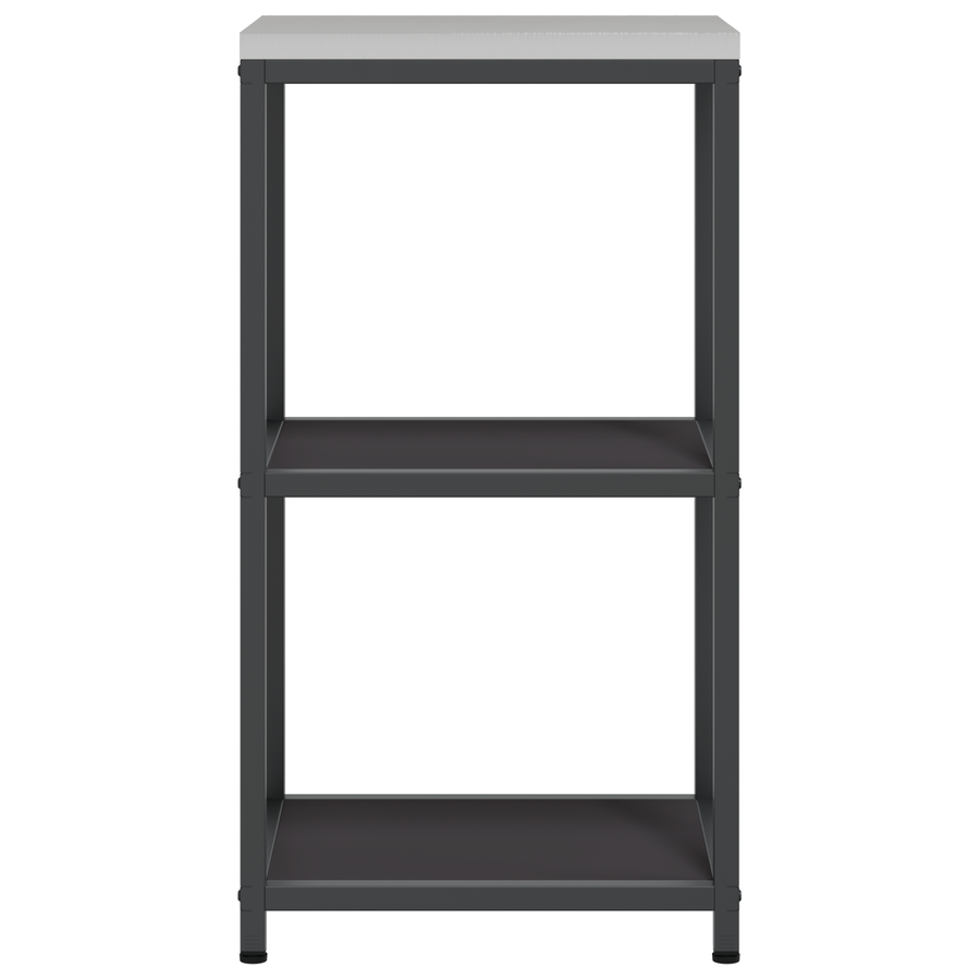 Keuken opslag plank met plank met opslag Zwart 60 x 50 x 92 cm Staal