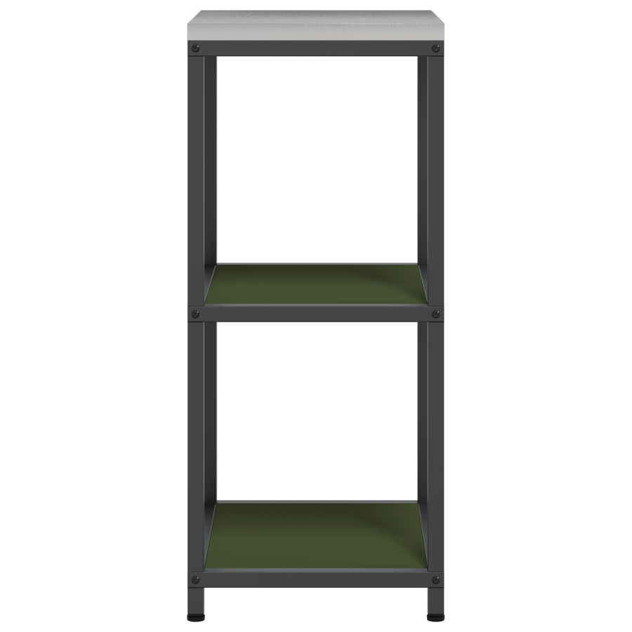 Keuken opslag plank met plank met opslag Olijfgroen 60 x 50 x 92 cm Staal