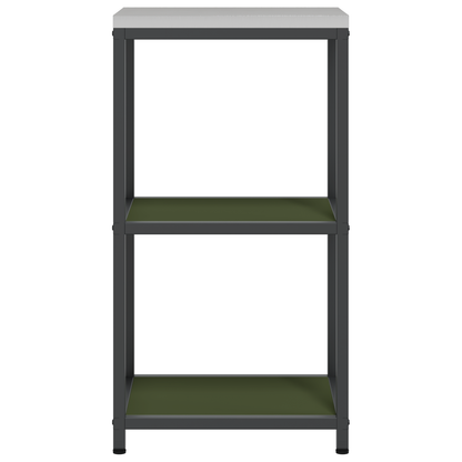 Keuken opslag plank met plank met opslag Olijfgroen 60 x 50 x 92 cm Staal