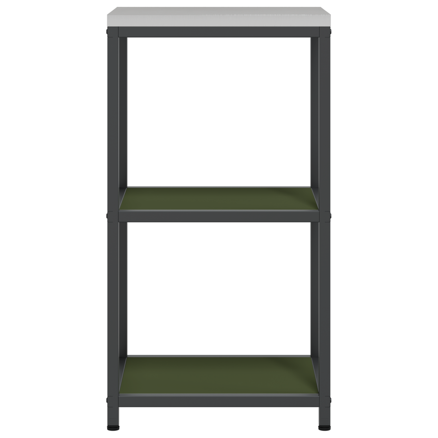 Keuken opslag plank met plank met opslag Olijfgroen 60 x 50 x 92 cm Staal