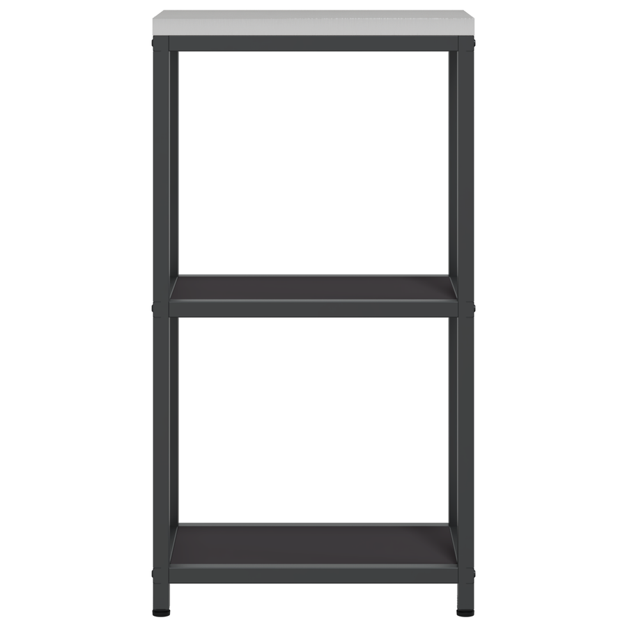 Keuken opslag plank met plank met opslag Zwart 60 x 50 x 92 cm Staal