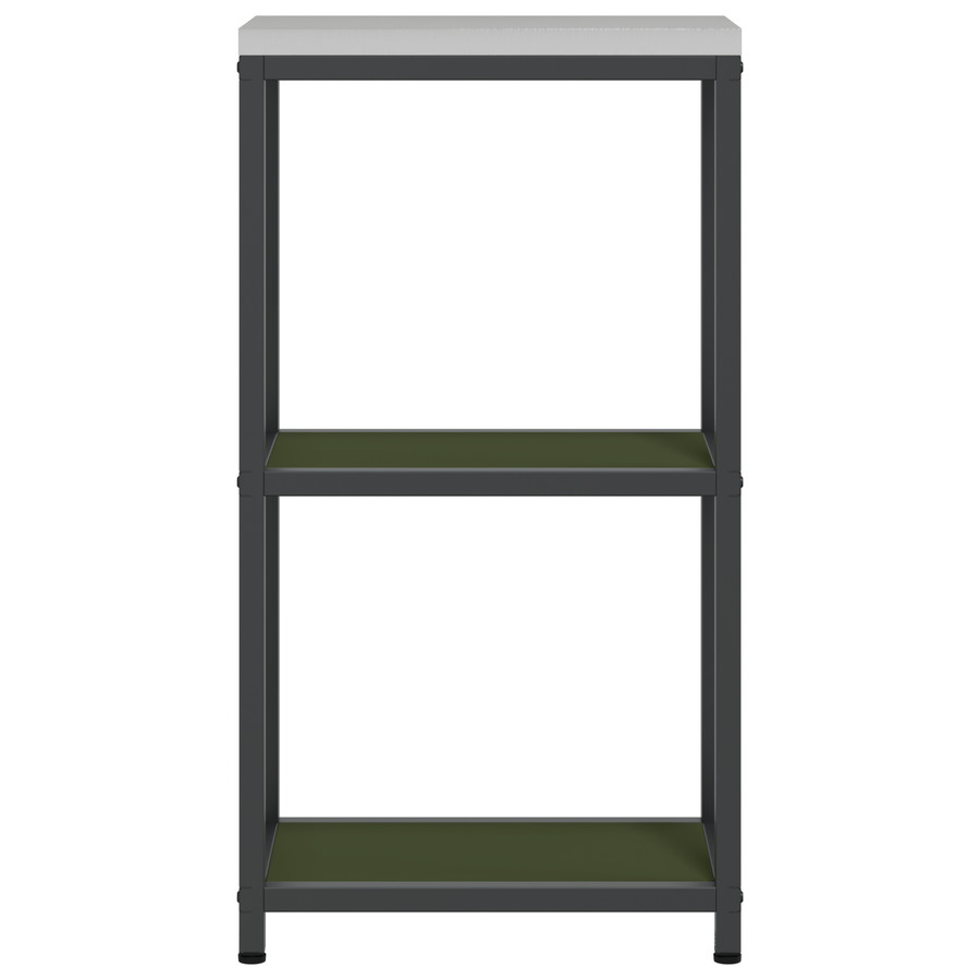 Keuken opslag plank met plank met opslag Olijfgroen 60 x 50 x 92 cm Staal