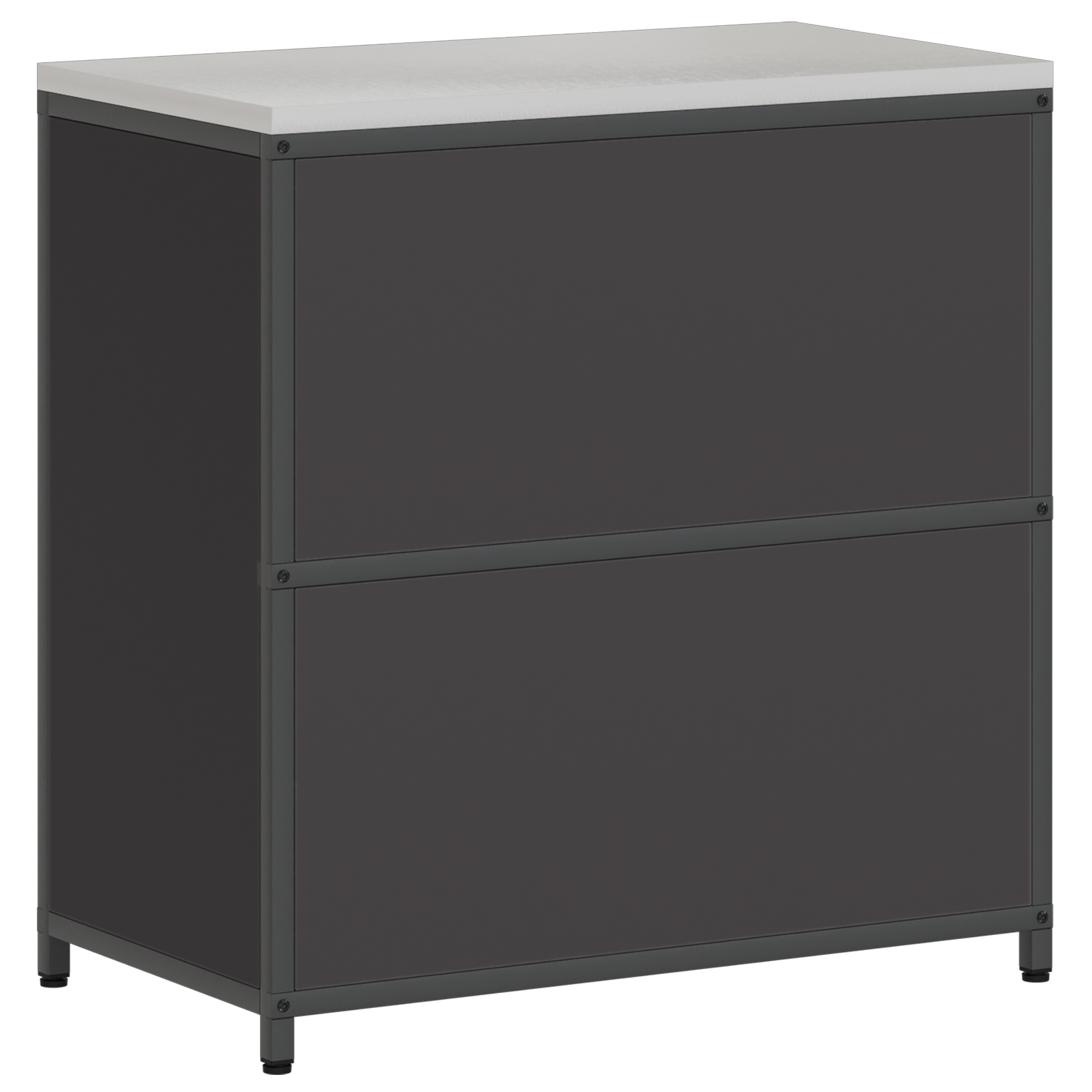 Keukenopslag Kast met plank met opslag met de deur Zwart 60 x 50 x 92 cm Staal