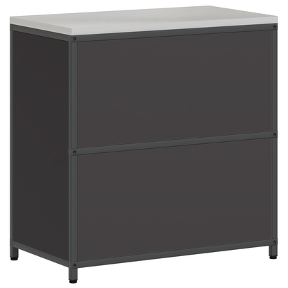 Keukenopslag Kast met plank met opslag met de deur Zwart 60 x 50 x 92 cm Staal