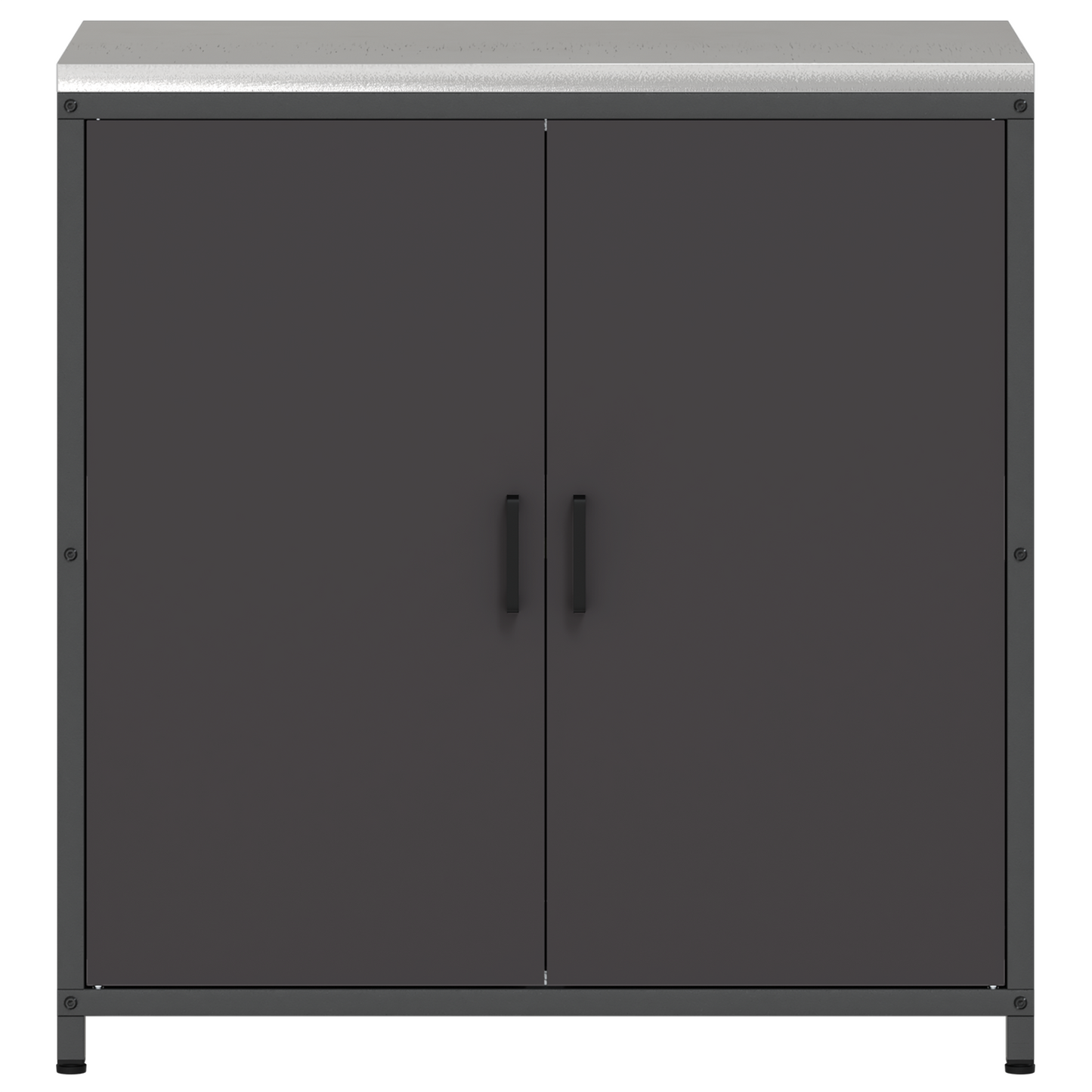 Keukenopslag Kast met plank met opslag met de deur Zwart 60 x 50 x 92 cm Staal