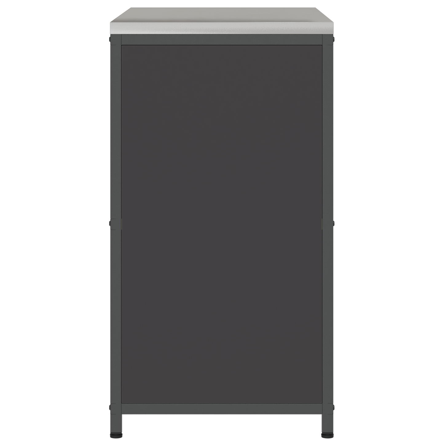 Keukenopslag Kast met plank met opslag met de deur Zwart 60 x 50 x 92 cm Staal