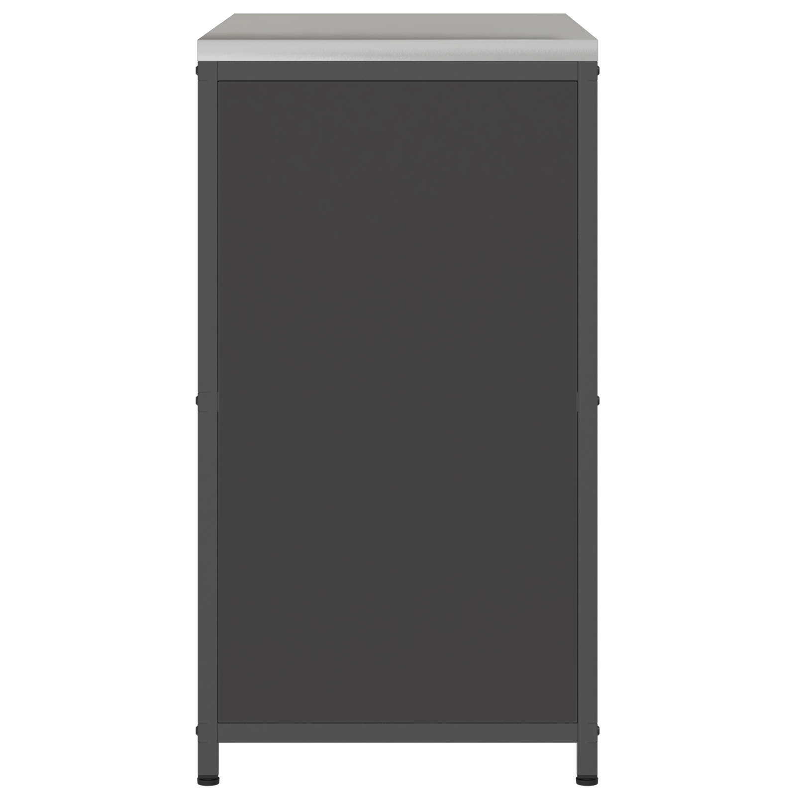 Keukenopslag Kast met plank met opslag met de deur Zwart 60 x 50 x 92 cm Staal