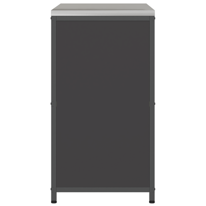 Keukenopslag Kast met plank met opslag met de deur Zwart 60 x 50 x 92 cm Staal