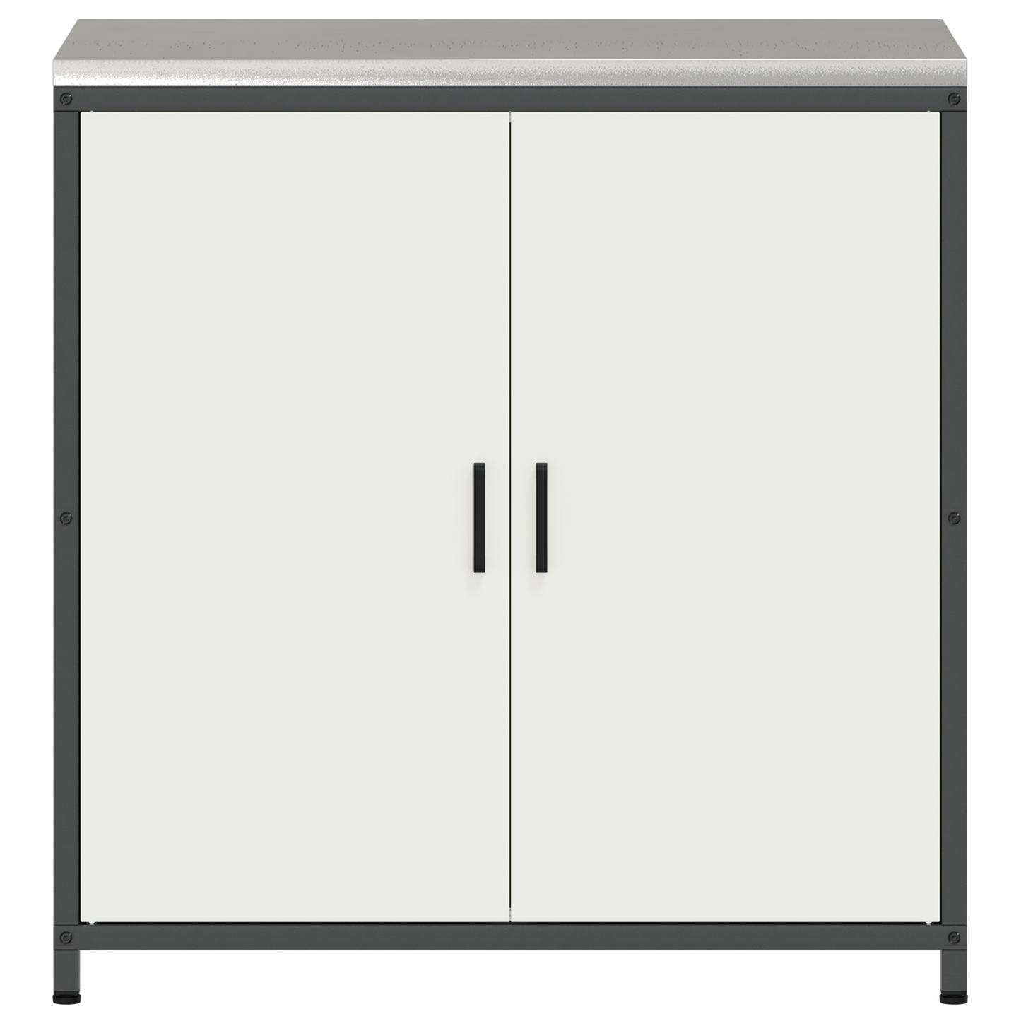 Keukenopslag Kast met plank met opslag met de deur Wit 60 x 50 x 92 cm Staal