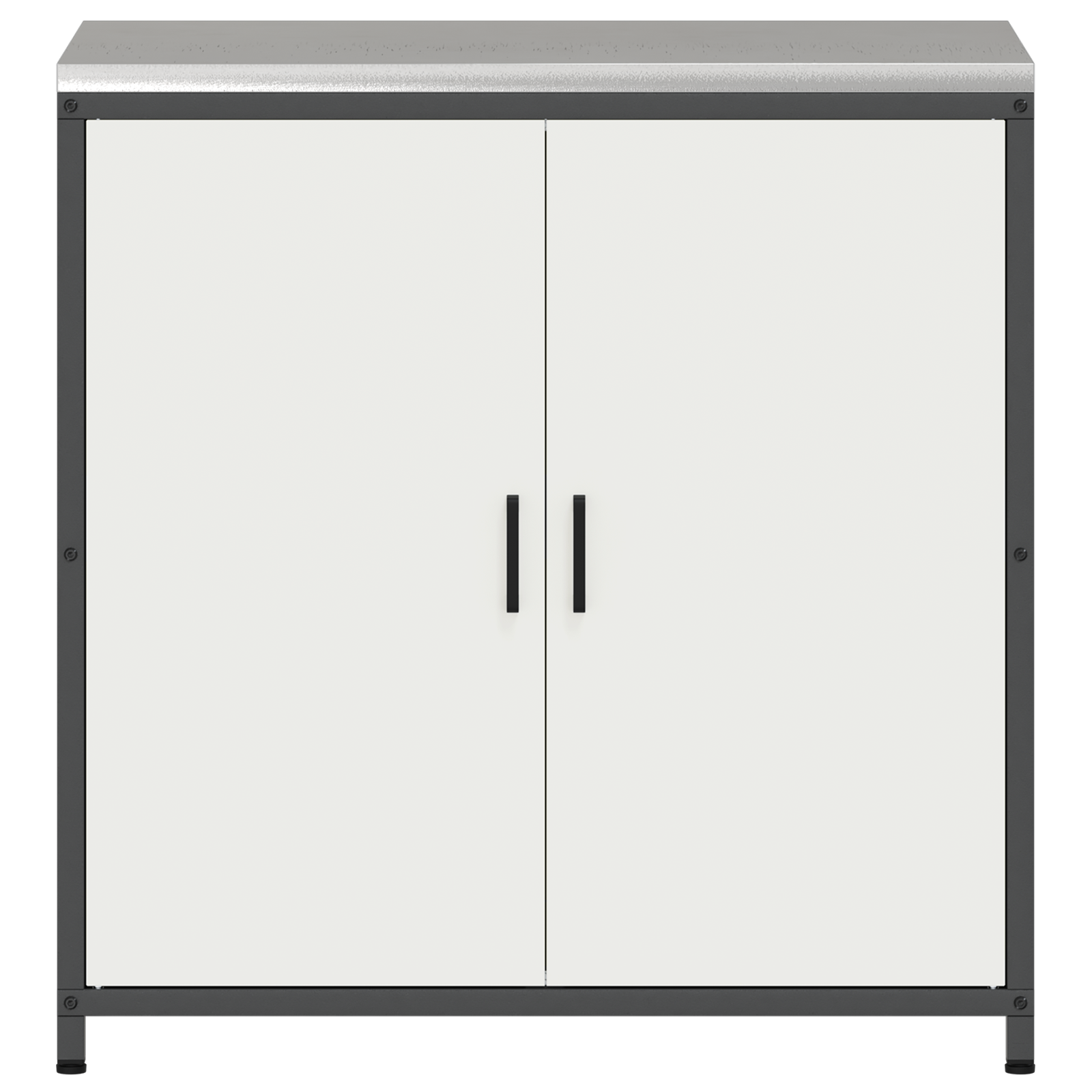 Keukenopslag Kast met plank met opslag met de deur Wit 60 x 50 x 92 cm Staal