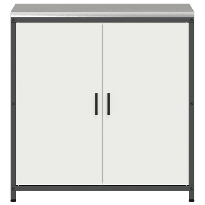 Keukenopslag Kast met plank met opslag met de deur Wit 60 x 50 x 92 cm Staal