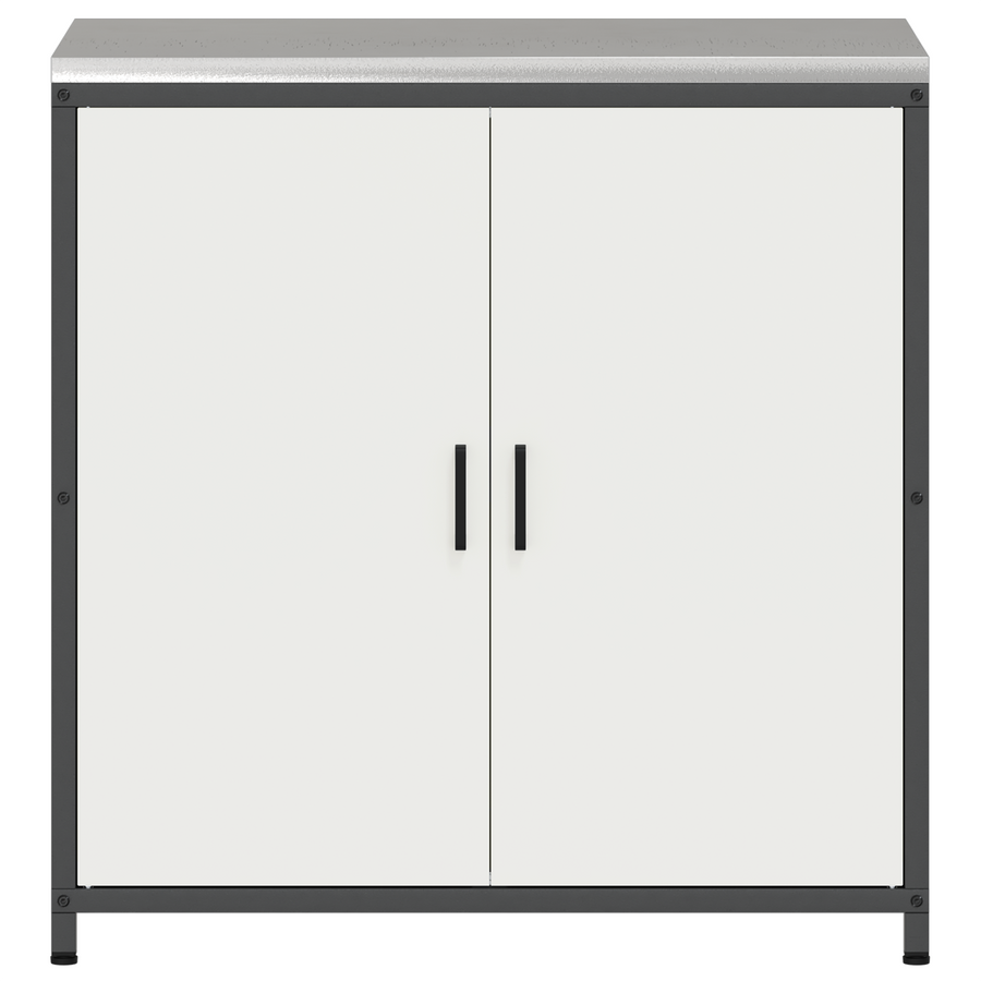 Keukenopslag Kast met plank met opslag met de deur Wit 60 x 50 x 92 cm Staal