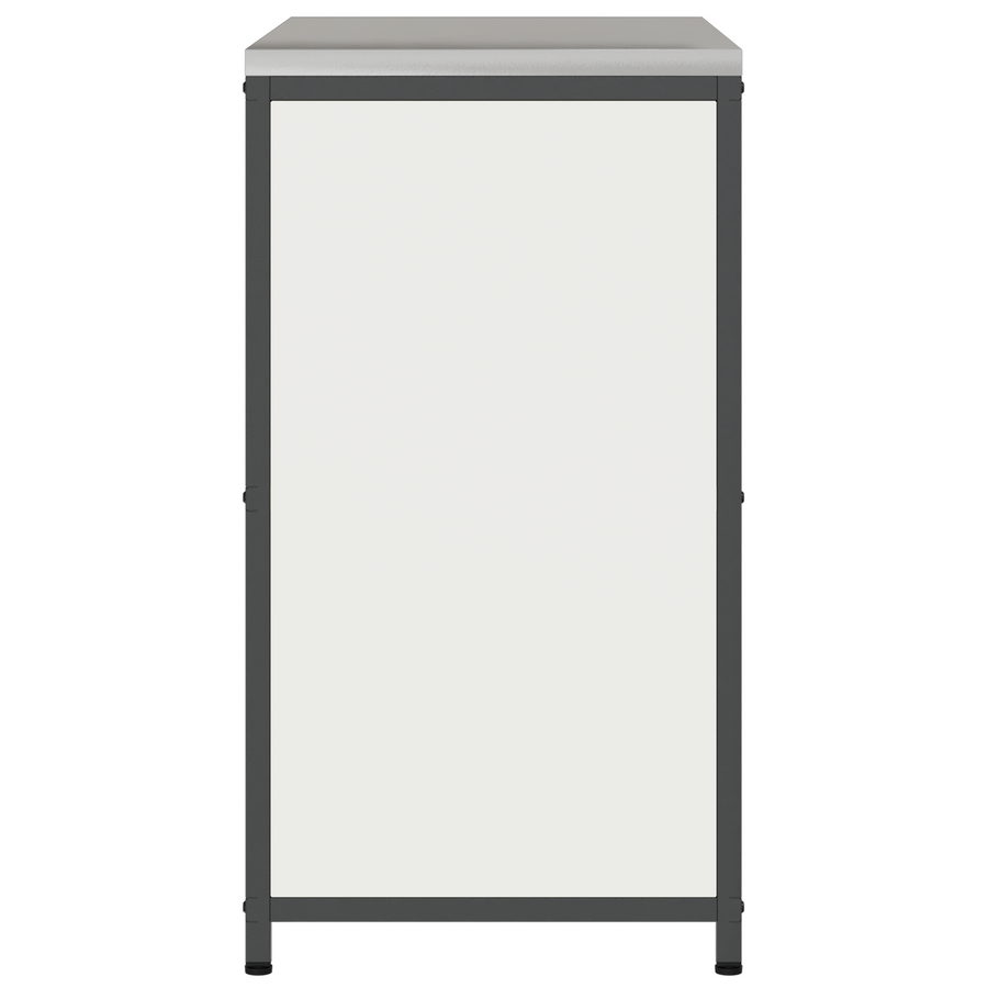 Keukenopslag Kast met plank met opslag met de deur Wit 60 x 50 x 92 cm Staal