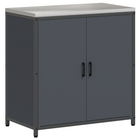 Kitchen Storage with Shelf Anthracite 60 x 50 x 92 cm Steel