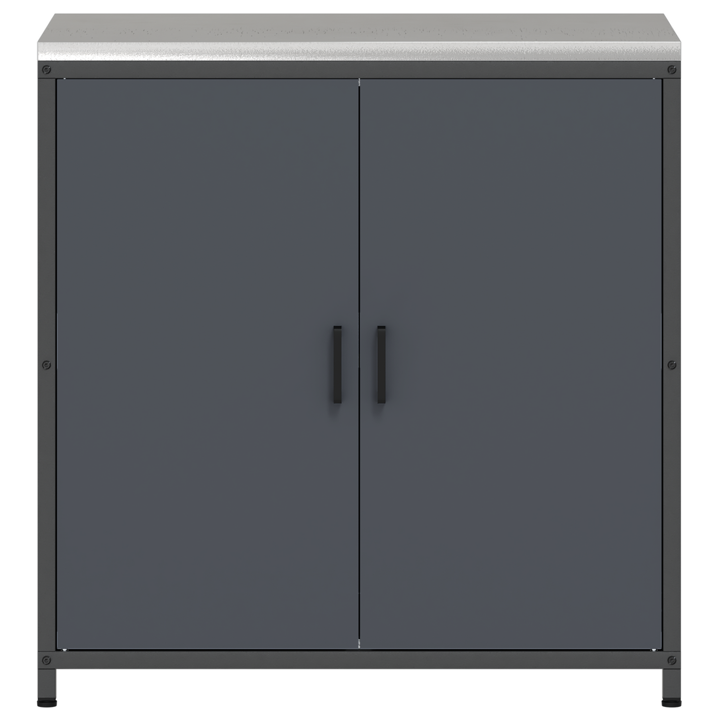 Keukenopslag Kast met plank met opslag met de deur Antraciet 60 x 50 x 92 cm Staal