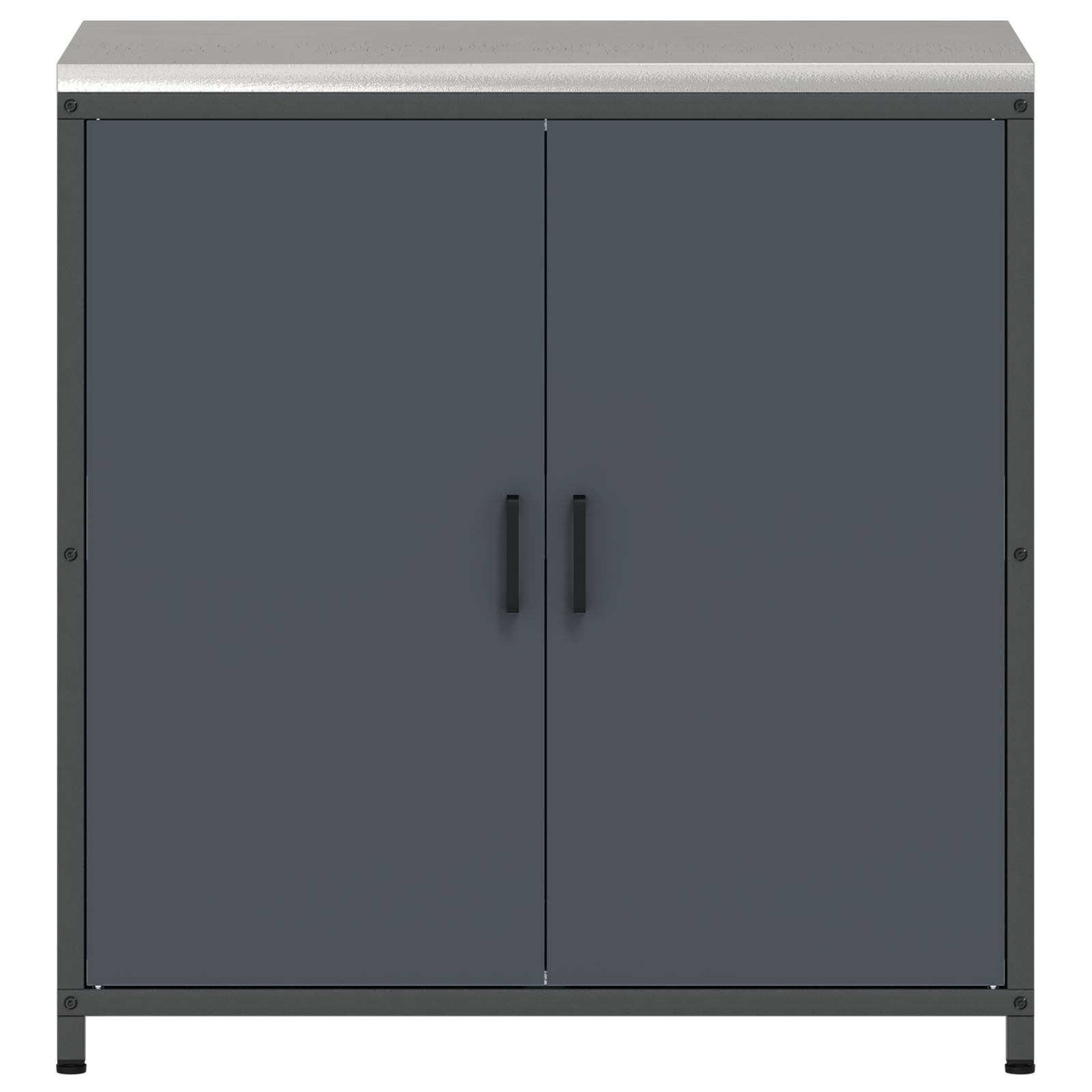 Keukenopslag Kast met plank met opslag met de deur Antraciet 60 x 50 x 92 cm Staal