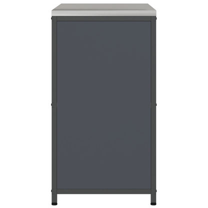 Keukenopslag Kast met plank met opslag met de deur Antraciet 60 x 50 x 92 cm Staal