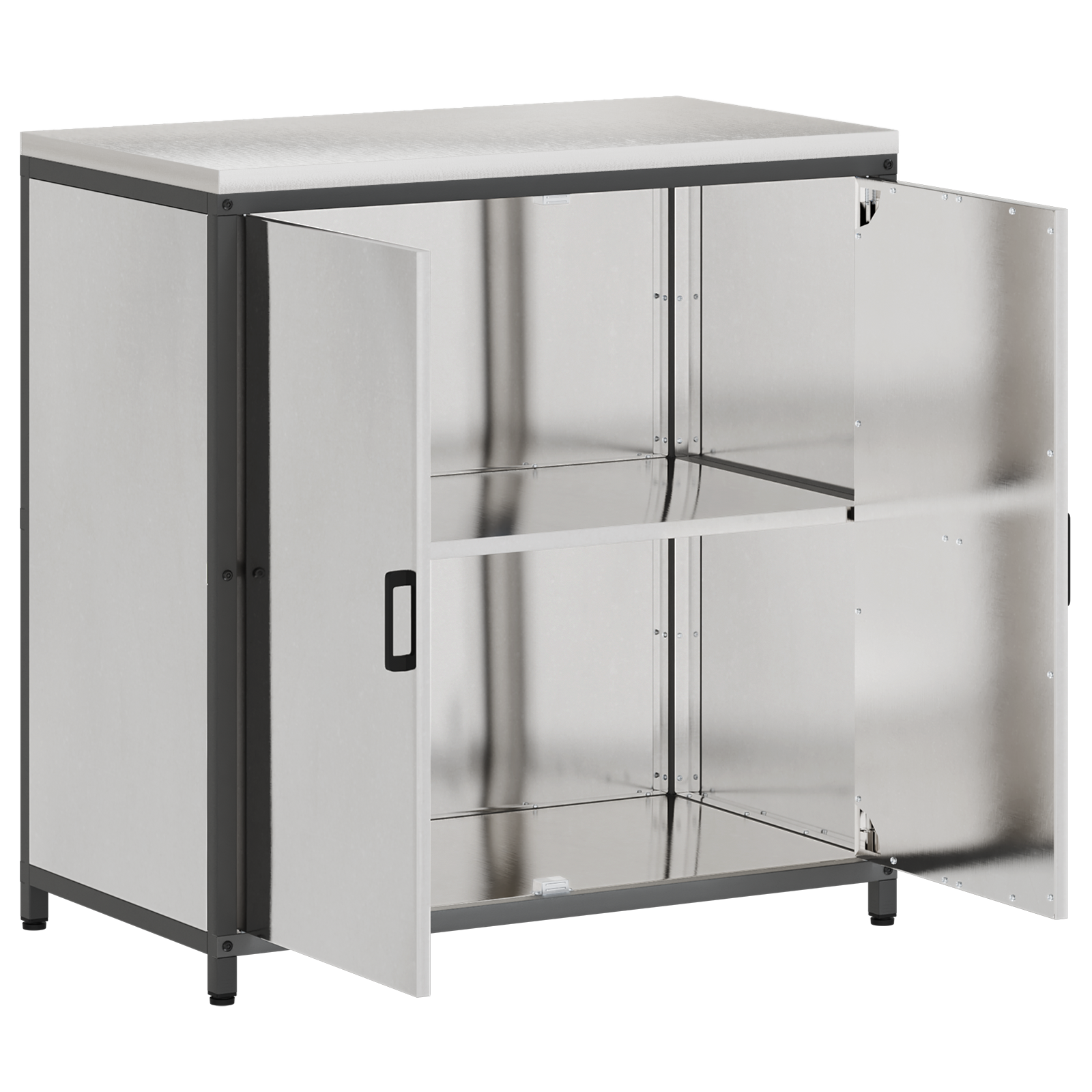 Keukenopslag Kast Zilver 60 x 50 x 92 cm Roestvrijstaal
