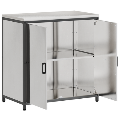 Keukenopslag Kast Zilver 60 x 50 x 92 cm Roestvrijstaal