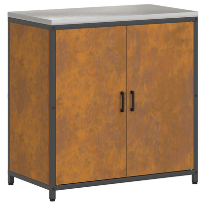 Keukenopslag Kast Roestig 60 x 50 x 92 cm Verweerd staal