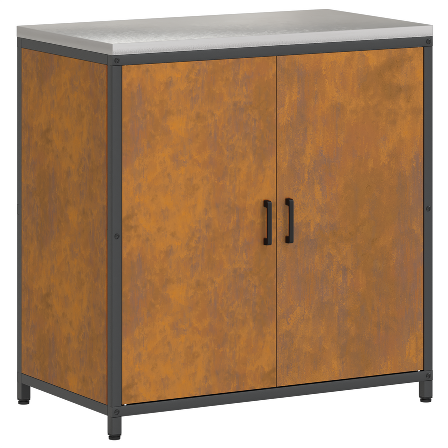 Keukenopslag Kast Roestig 60 x 50 x 92 cm Verweerd staal