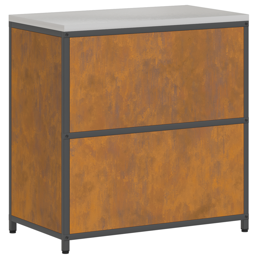 Keukenopslag Kast Roestig 60 x 50 x 92 cm Verweerd staal