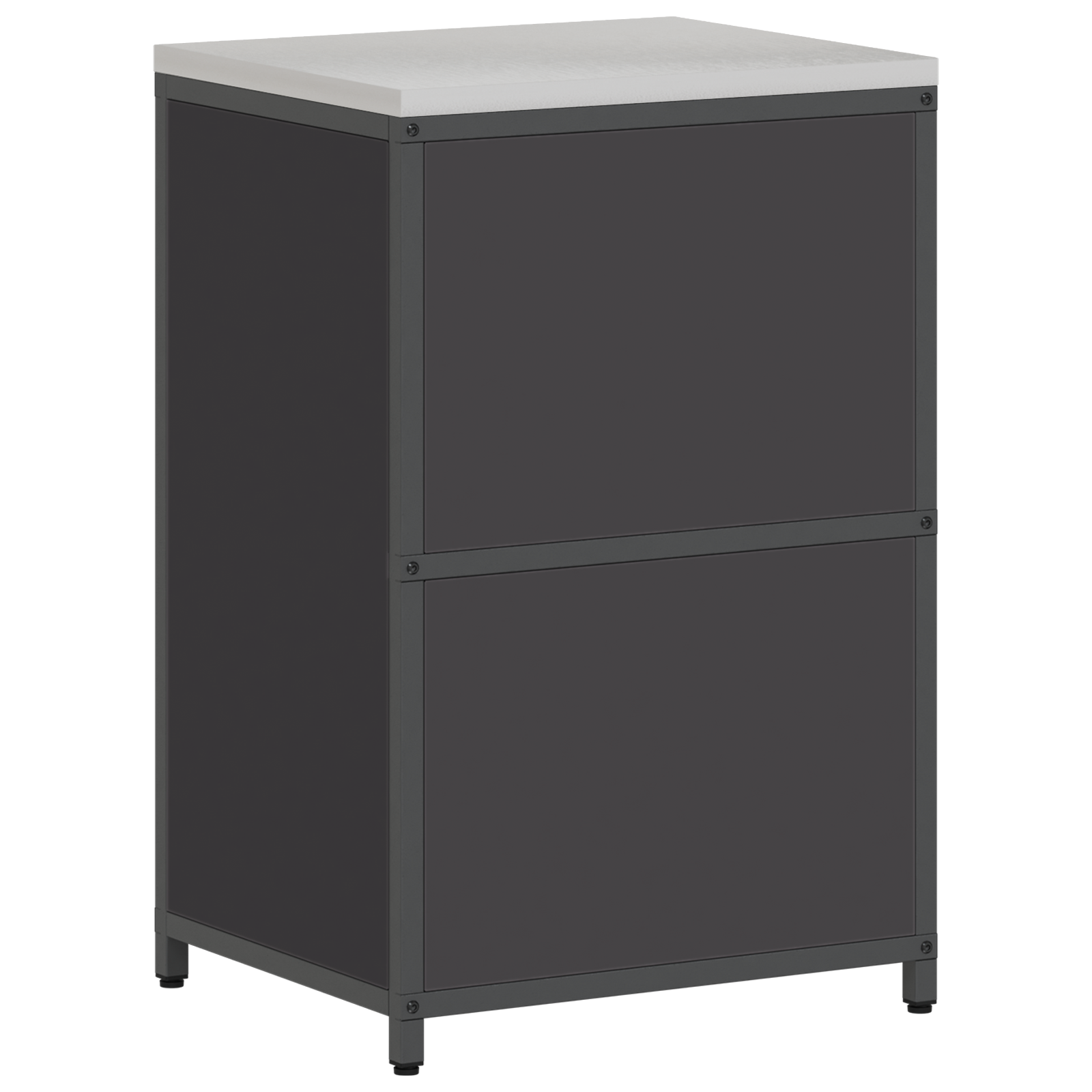 Keukenopslag Kast met plank met opslag met de deur Zwart 60 x 50 x 92 cm Staal