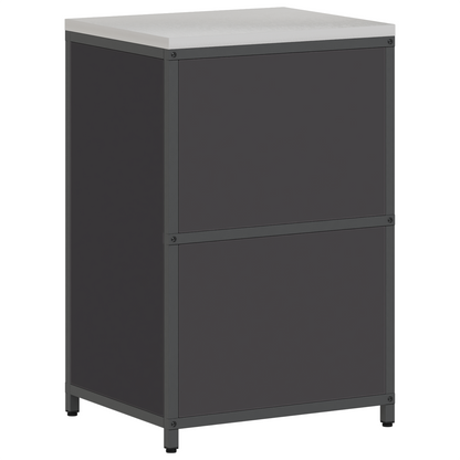 Keukenopslag Kast met plank met opslag met de deur Zwart 60 x 50 x 92 cm Staal