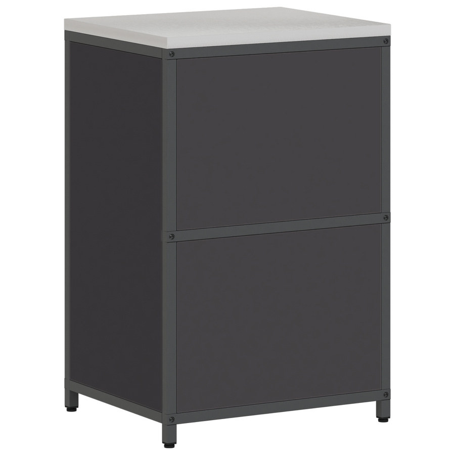 Keukenopslag Kast met plank met opslag met de deur Zwart 60 x 50 x 92 cm Staal