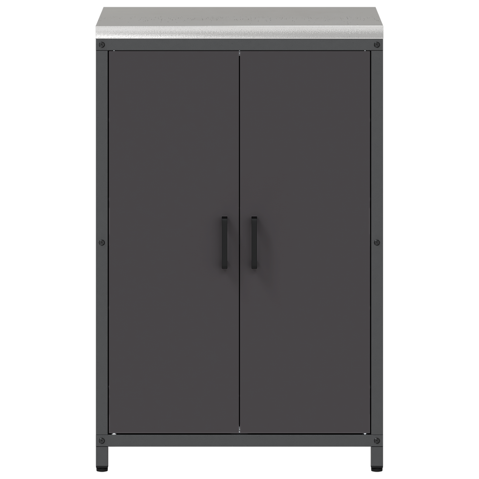 Keukenopslag Kast met plank met opslag met de deur Zwart 60 x 50 x 92 cm Staal