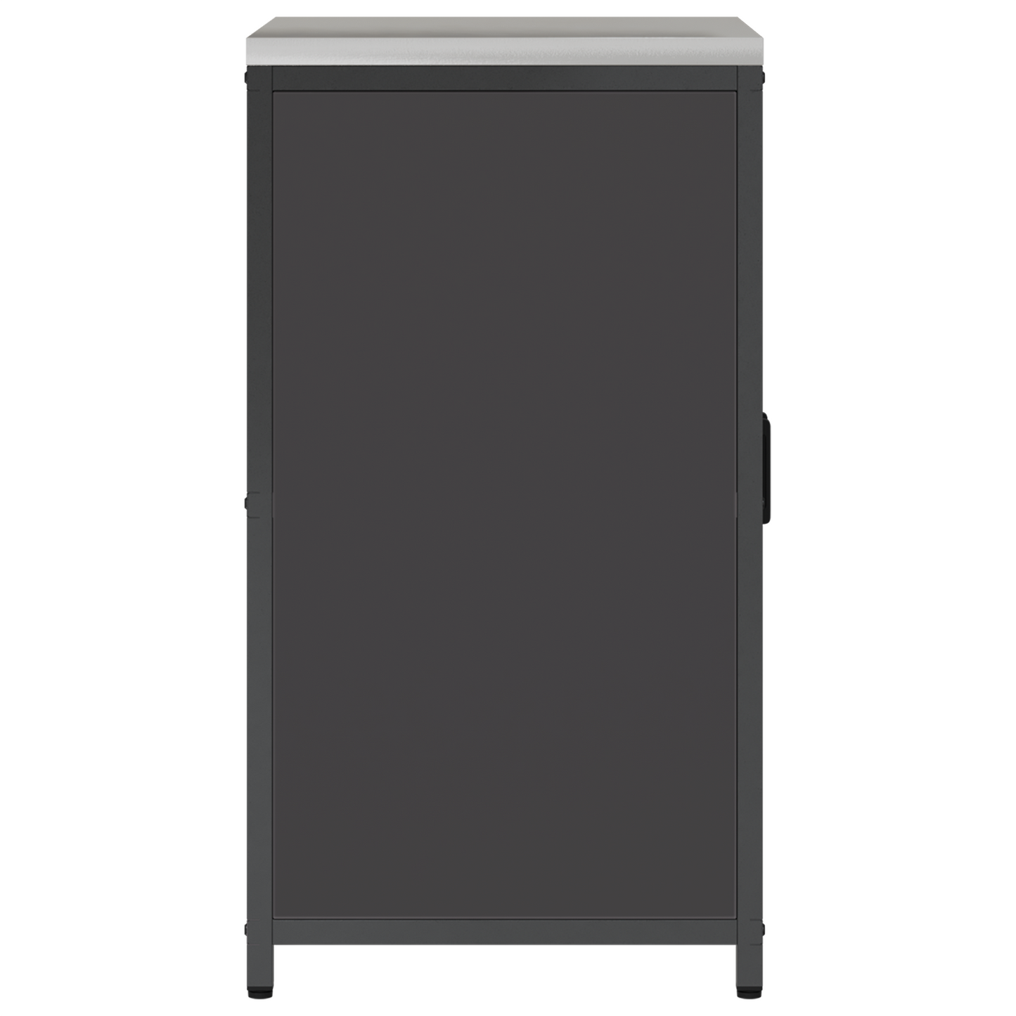 Keukenopslag Kast met plank met opslag met de deur Zwart 60 x 50 x 92 cm Staal