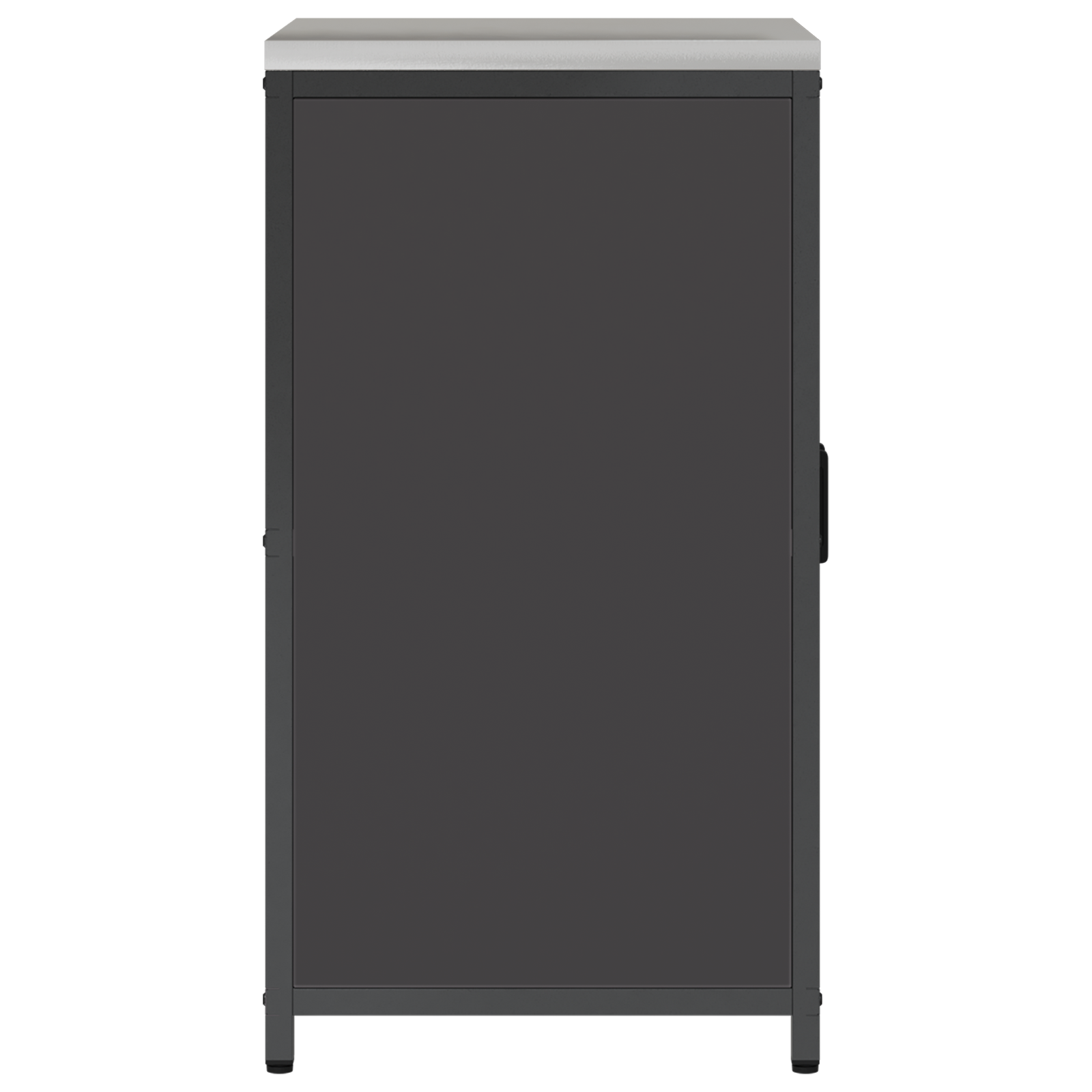 Keukenopslag Kast met plank met opslag met de deur Zwart 60 x 50 x 92 cm Staal