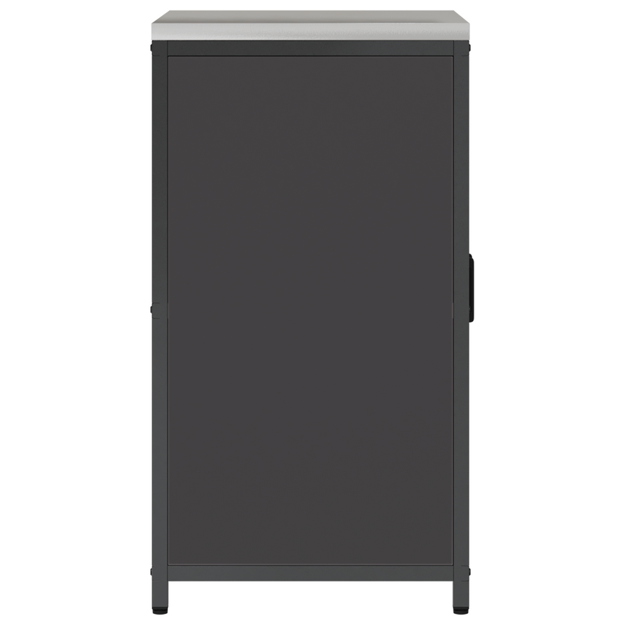 Keukenopslag Kast met plank met opslag met de deur Zwart 60 x 50 x 92 cm Staal