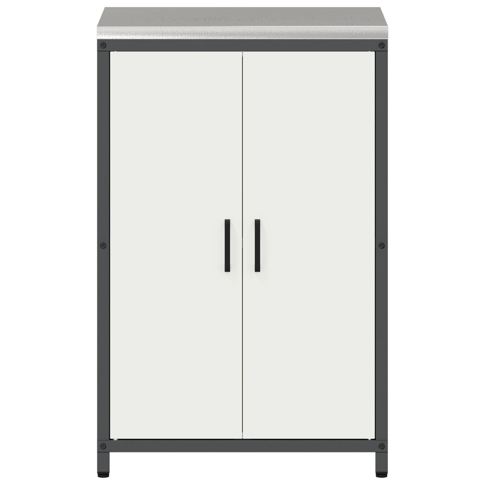Keukenopslag Kast met plank met opslag met de deur Wit 60 x 50 x 92 cm Staal