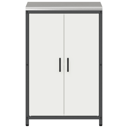 Keukenopslag Kast met plank met opslag met de deur Wit 60 x 50 x 92 cm Staal