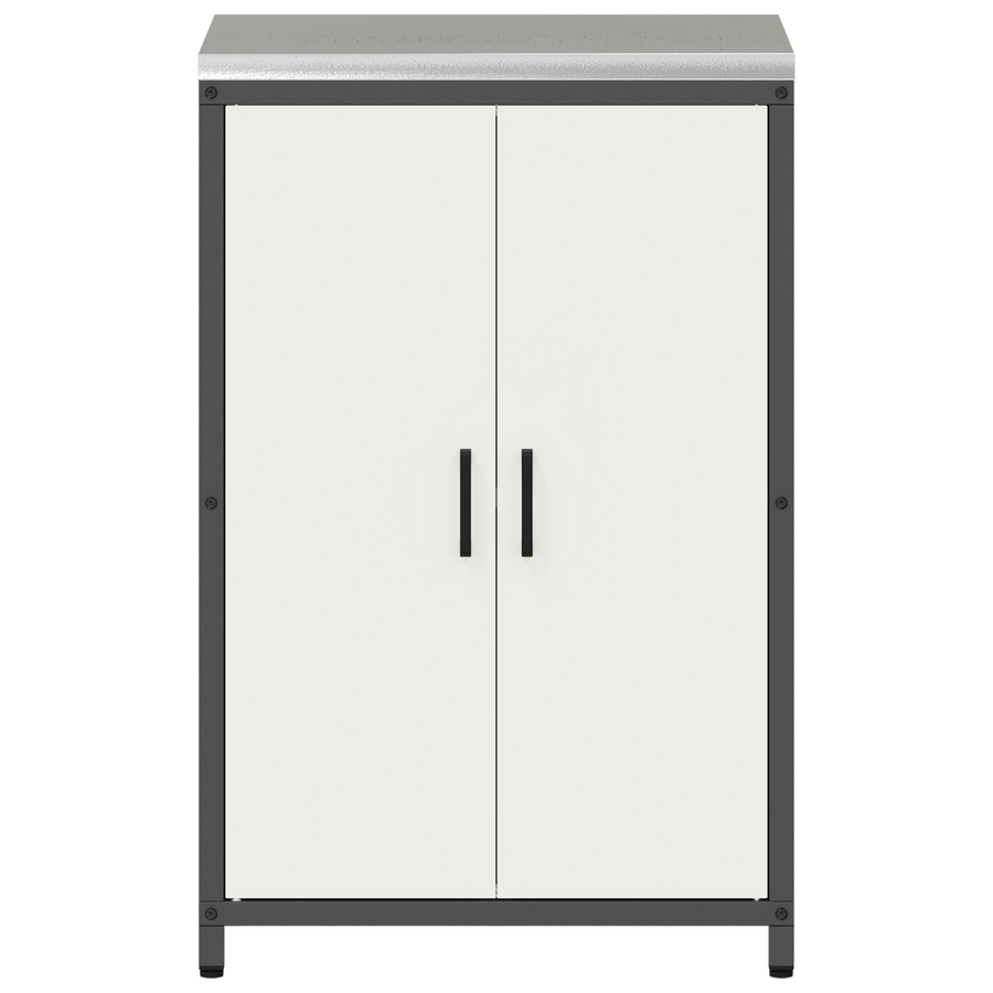 Keukenopslag Kast met plank met opslag met de deur Wit 60 x 50 x 92 cm Staal