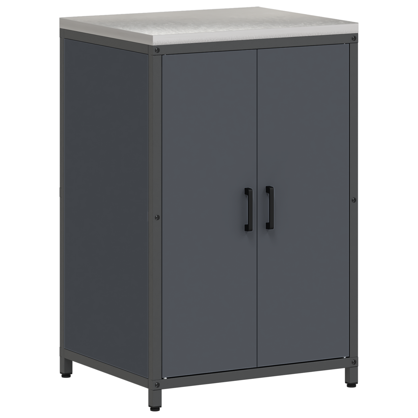 Keukenopslag Kast met plank met opslag met de deur Antraciet 60 x 50 x 92 cm Staal