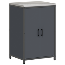 Keukenopslag Kast met plank met opslag met de deur Antraciet 60 x 50 x 92 cm Staal