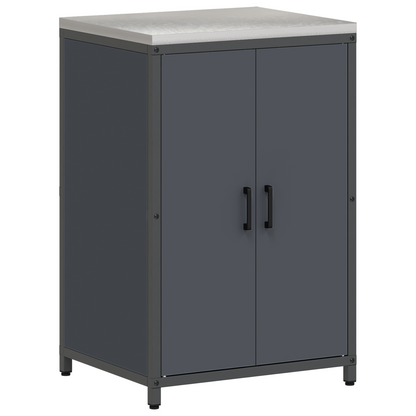 Keukenopslag Kast met plank met opslag met de deur Antraciet 60 x 50 x 92 cm Staal