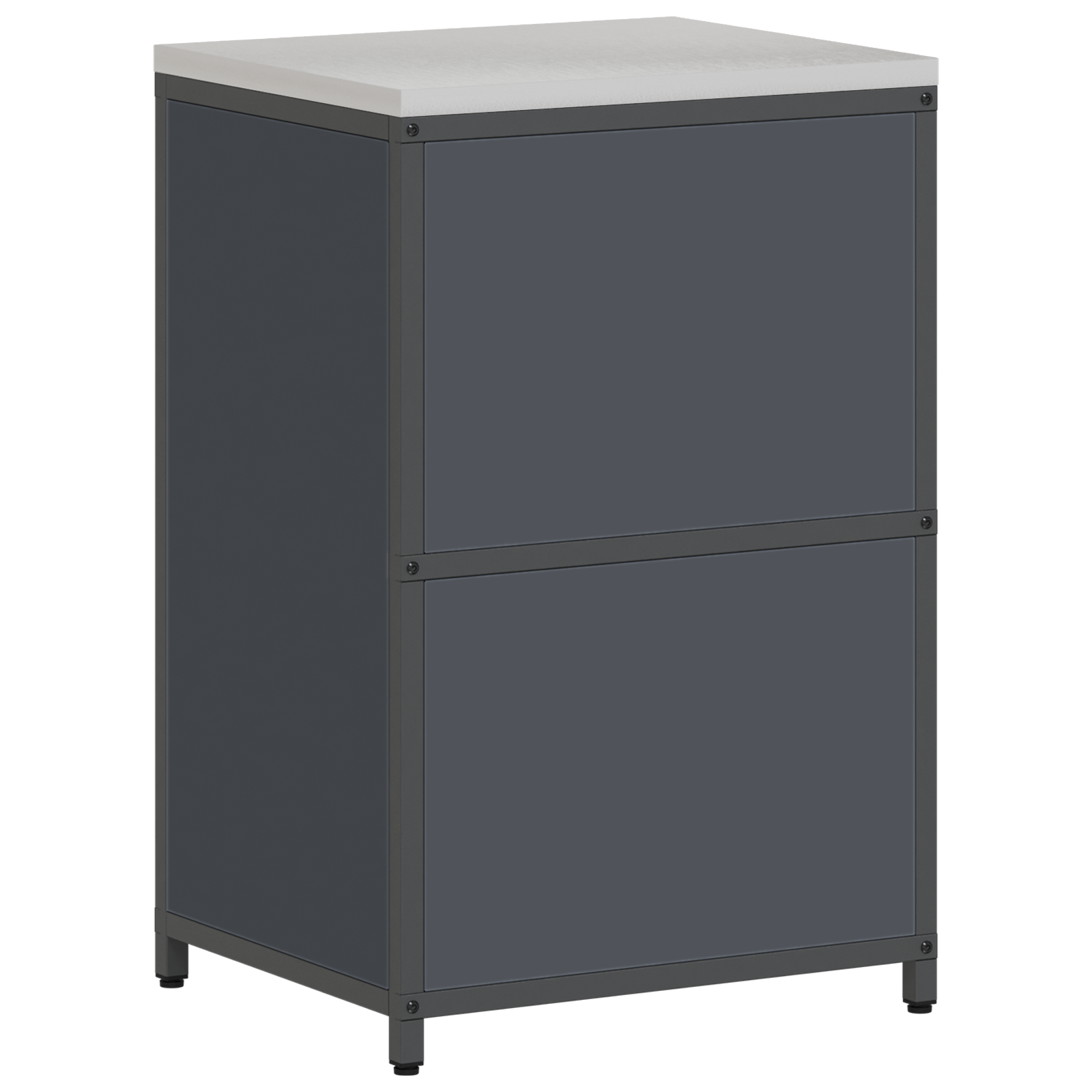 Keukenopslag Kast met plank met opslag met de deur Antraciet 60 x 50 x 92 cm Staal