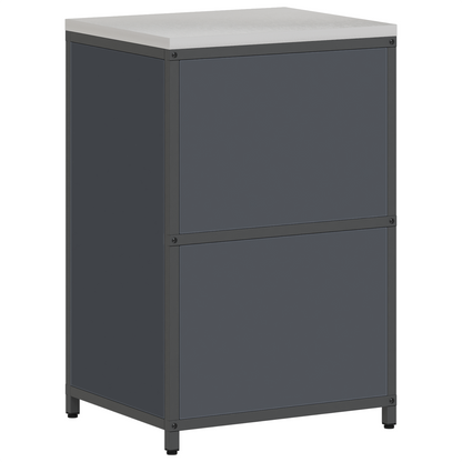 Keukenopslag Kast met plank met opslag met de deur Antraciet 60 x 50 x 92 cm Staal
